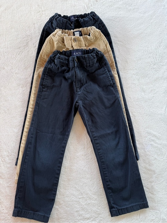The Children's Place Other - Bundle-Uniform 3Pants-The Children's Place-Boys Pull-On-Navy & Khaki Size 5